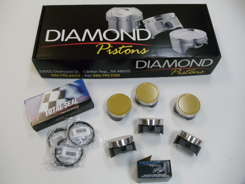 45367952.jpg Forged Diamond Pistons Ford Duratec V6 3.0 Low Compression 8.5:1 with Rings and Pins